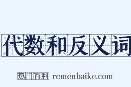 代数和反义词是什么意思的图片